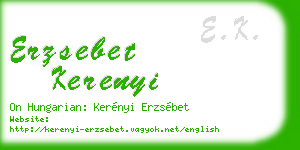 erzsebet kerenyi business card