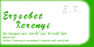 erzsebet kerenyi business card